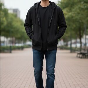 Men's Black Hoodie Sweater